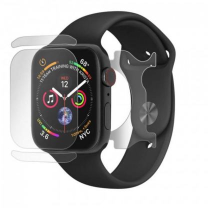 BodyGuardz Ultra Tough Self Healing Clear Skins - самозаздравяващо невидимо покритие за дисплея и долната част на Apple Watch 4 (44mm) (прозрачен)