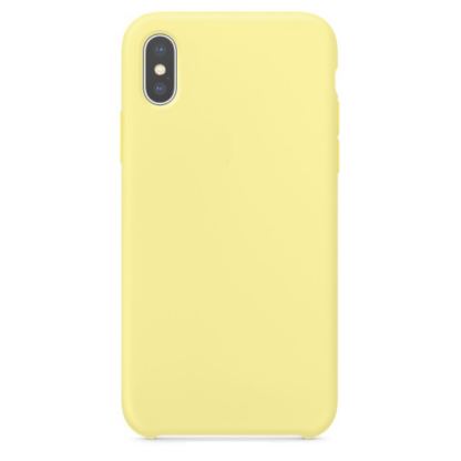 SDesign Silicone Original Case - качествен силиконов кейс за iPhone XS (жълт)