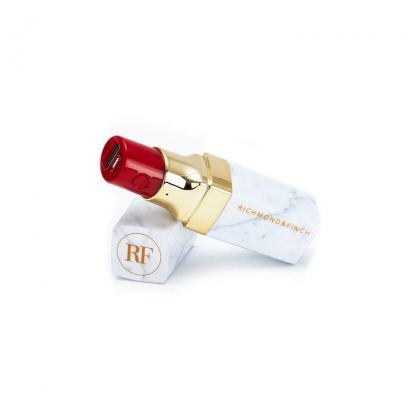 Richmond and Finch Lipstick Pink Marble 2600 mAh - външна батерия с USB изход за мобилни устройства (бял)