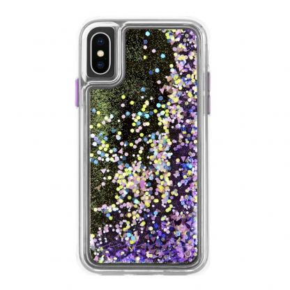 дублирана - CaseMate Waterfall Case - дизайнерски кейс с висока защита за Apple iPhone XS, iPhone X (светлолилав)