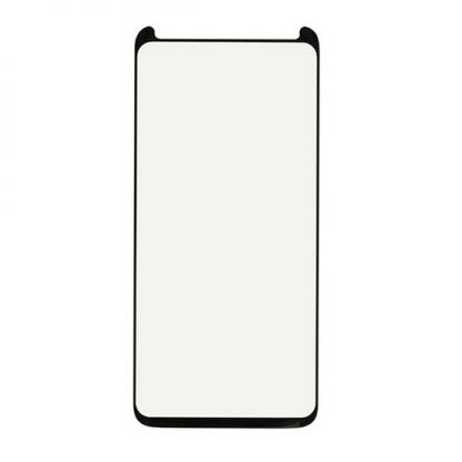 Premium Full Glue 5D Case Friendly Tempered Glass - калено стъклено защитно покритие с извити ръбове за целия дисплея на Samsung Galaxy S8 (черен-прозрачен)