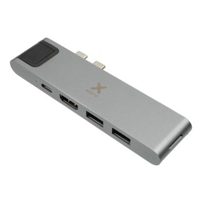 A-solar Xtorm XC206 USB-C Hub 7-in-1 4K HDMI, Ethernet, USB-C, 2xUSB-A, SD, microSD - мултифункционален хъб за свързване на допълнителна периферия за MacBook и устройства с USB-C (тъмносив)