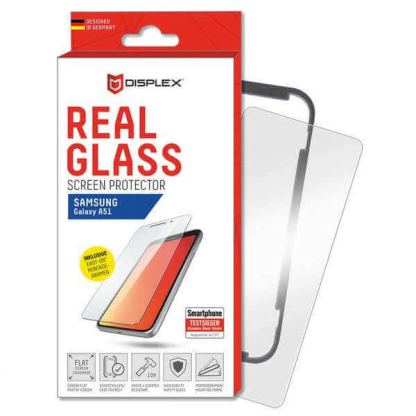 Displex Real Glass 10H Protector 2D - калено стъклено защитно покритие за дисплея на Samsung Galaxy A51 (прозрачен)