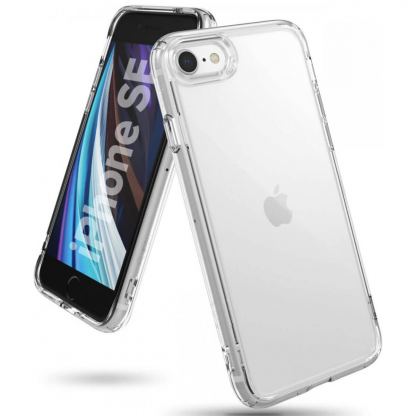 Ringke Fusion Crystal Case - хибриден удароустойчив кейс за iPhone SE (2020), iPhone 8, iPhone 7 (прозрачен)