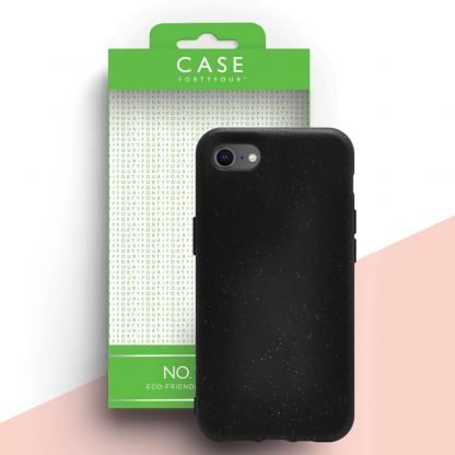 Case FortyFour No.100 Case - рециклируем хибриден кейс за iPhone SE (2020), iPhone 8, iPhone 7 (черен)