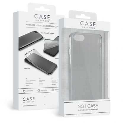 Case FortyFour No.1 Case - силиконов (TPU) калъф за iPhone SE (2020), iPhone 8, iPhone 7 (прозрачен)