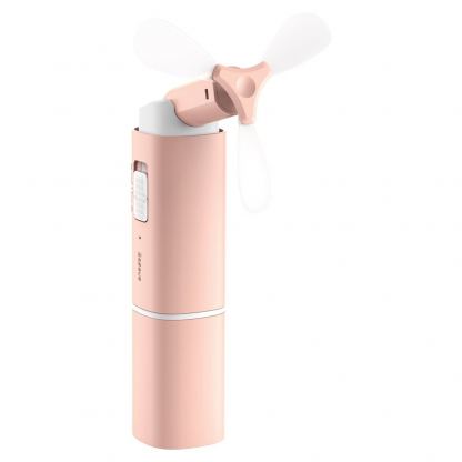 Baseus Square Portable Folding Fan - сгъваем мини вентилатор с външна батерия (розов)