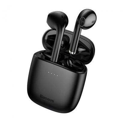 Baseus Encok W04 Pro TWS In-Ear Bluetooth Earphones - безжични блутут слушалки с безжичен зареждащ кейс за мобилни устройства (черен)