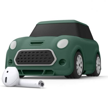 Elago Airpods Mini Car Design Silicone Case - силиконов калъф с карабинер за Apple Airpods и Apple Airpods 2 (зелен) 