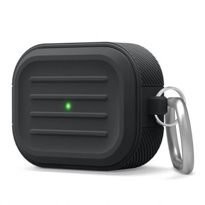 Elago AirPods Pro Armor Hang Case - удароустойчив силиконов калъф с карабинер за Apple Airpods Pro (черен)