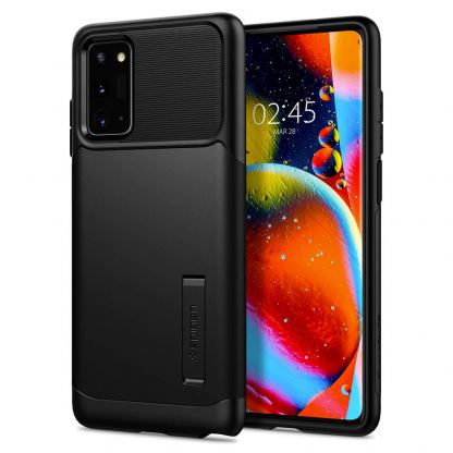 Spigen Slim Armor Case - хибриден кейс с най-висока степен на защита за Samsung Galaxy Note 20 (черен)