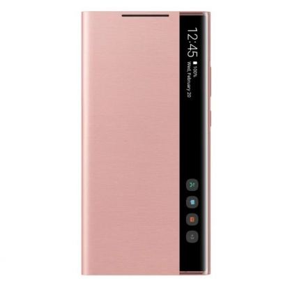 Samsung Clear View Cover EF-ZN985CAEGEU - оригинален кейс, през който виждате информация от дисплея за Samsung Galaxy Note 20 Ultra (розов)