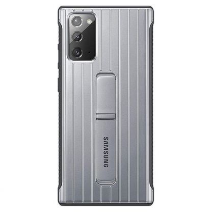 Samsung Protective Standing Cover EF-RN980CBEGEU - оригинален удароустойчив хибриден кейс с поставка за Samsung Galaxy Note 20 (сребрист)