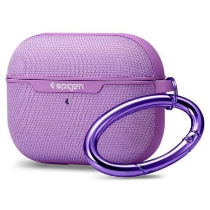 Spigen Urban Fit Case - хибриден удароустойчив кейс с карабинер за Apple Airpods Pro (лилав)