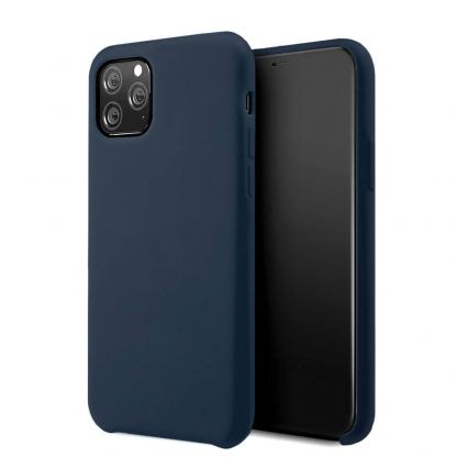 Vennus Silicone Case Lite - силиконов (TPU) калъф за iPhone SE (2020) (тъмносин)