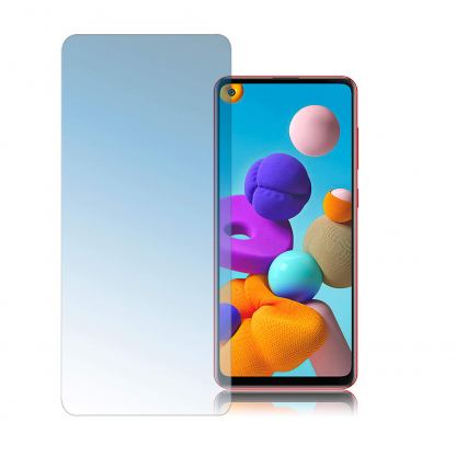 4smarts Second Glass Limited Cover - калено стъклено защитно покритие за дисплея на Samsung Galaxy A21s (прозрачен)