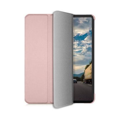 Macally Stand Case - полиуретанов калъф и поставка за iPad Pro 12.9 (2018), iPad Pro 12.9 (2020) (розов)