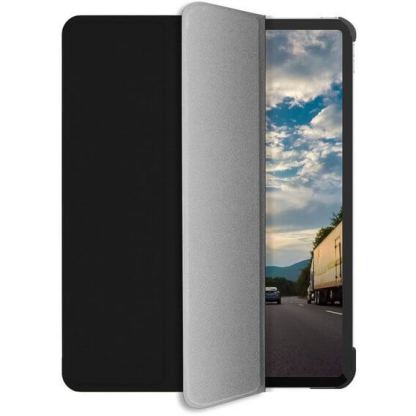 Macally Stand Case - полиуретанов калъф и поставка за iPad Pro 12.9 (2018), iPad Pro 12.9 (2020) (черен)