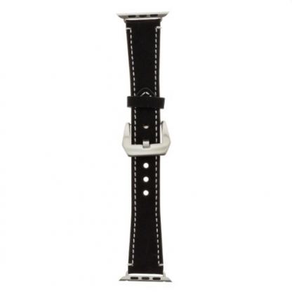 Tactical 288 Genuine Leather Band - кожена (естествена кожа) каишка за Apple Watch 42мм, 44мм (черен)