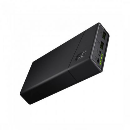 Green Cell Power Bank PowerPlay20 20000 mAh - външна батерия с 2xUSB и 2xUSB-C изхода и технология за бързо зареждане (черен)