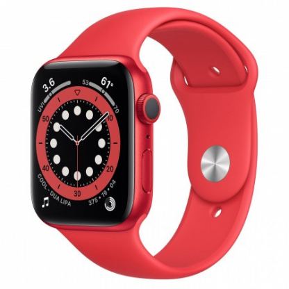 Apple Watch Series 6 GPS, 44mm PRODUCT(RED) Aluminium Case with PRODUCT(RED) Sport Band - умен часовник от Apple 