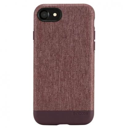 Incase Textured Snap Case - текстилен удароустойчив кейс за iPhone SE (2020), iPhone 8, iPhone 7 (червен)