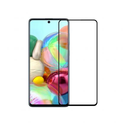 Premium Full Glue 5D Tempered Glass - обхващащо и ръбовете стъклено защитно покритие за дисплея на Samsung Galaxy A71 (черен)