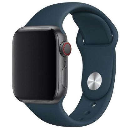 Apple Sport Band Stainless Steel Pin Pacific Green - оригинална силиконова каишка за Apple Watch 42мм, 44мм (тъмнозелен) 