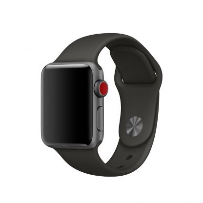 Apple Sport Band Stainless Steel Pin - оригинална силиконова каишка за Apple Watch 38мм, 40мм (тъмносив)