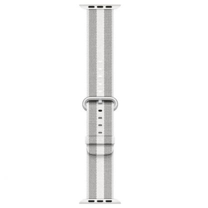 Apple Watch Woven Nylon Band White - оригинална текстилна каишка за Apple Watch 38мм, 40мм (бял)