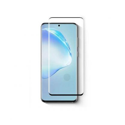 Premium Full Glue 5D V2 Tempered Glass - обхващащо и ръбовете стъклено защитно покритие за дисплея на Samsung Galaxy S20 (черен)