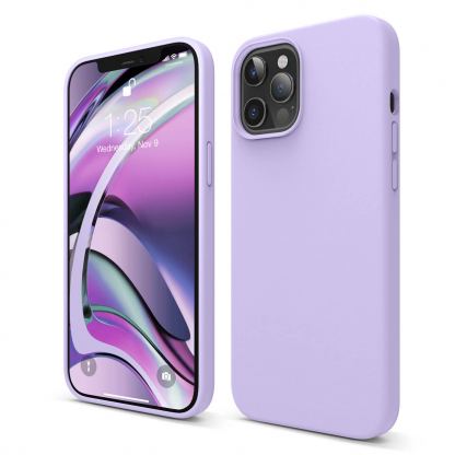 Elago Soft Silicone Case - силиконов (TPU) калъф за iPhone 12 Pro Max (лилав)