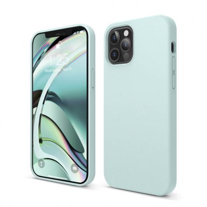 Elago Soft Silicone Case - силиконов (TPU) калъф за iPhone 12, iPhone 12 Pro (зелен)