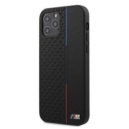BMW M Collection Triangles Hard Case - кожен кейс за iPhone 12, iPhone 12 Pro (черен)