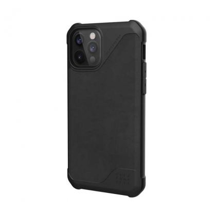 Urban Armor Gear Metropolis LT Satin Touch Armor - удароустойчив хибриден кейс тип портфейл за iPhone 12, iPhone 12 Pro (черен)