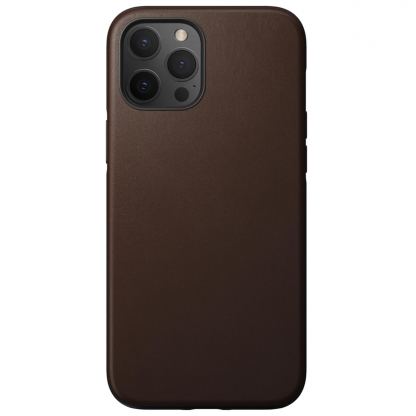 Nomad Leather Rugged Case - кожен (естествена кожа) кейс за iPhone 12 Pro Max (кафяв)