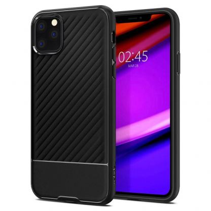 Spigen Core Armor - силиконов (TPU) калъф с висока степен на защита за iPhone 12, iPhone 12 Pro (черен)