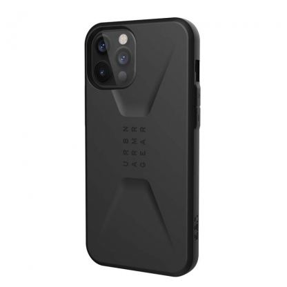 Urban Armor Gear Civilian - удароустойчив хибриден кейс за iPhone 12 Pro Max (черен)