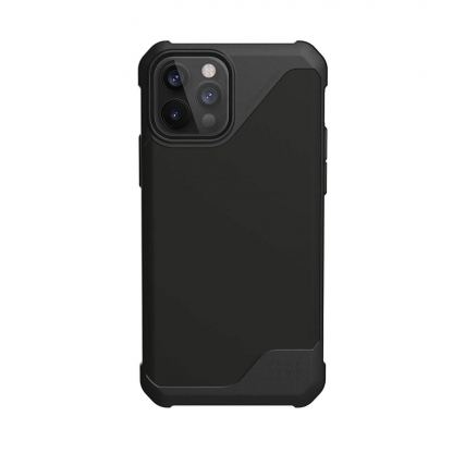 Urban Armor Gear Metropolis LT Satin Touch Armor - удароустойчив хибриден кейс за iPhone 12 Pro Max (черен)