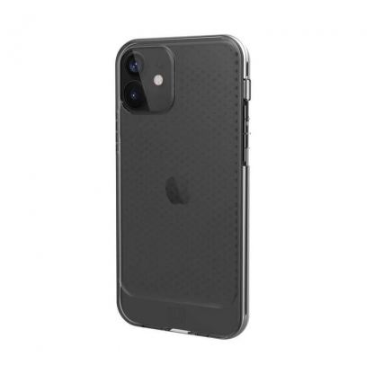 Urban Armor Gear Lucent Case - удароустойчив силиконов калъф за iPhone 12, iPhone 12 Pro (черен-прозрачен)