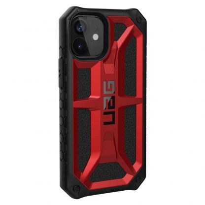 Urban Armor Gear Monarch Case - удароустойчив хибриден кейс за iPhone 12 Mini (червен)