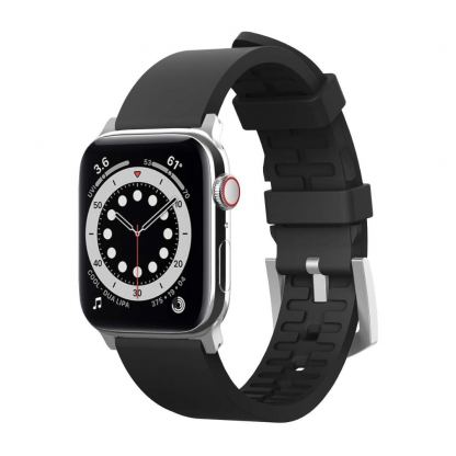 Elago Watch Sport Strap - силиконова (fluoro rubber) каишка за Apple Watch 38мм, 40мм (черен)