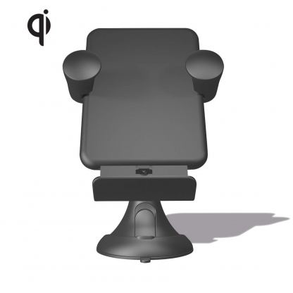 Zens Core Series Car Charger Qi 5200mAh Battery Stand - поставка за кола с безжично зареждане и вградена батерия (черен)