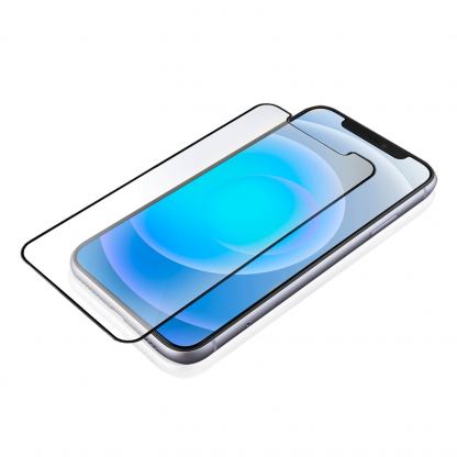 4smarts Hybrid Glass Endurance Crystal Screen Protector - хибридно защитно покритие за дисплея на iPhone 12 Pro Max (черен-прозрачен)