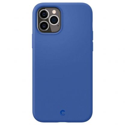 Spigen Cyrill Silicone Case - силиконов (TPU) калъф за iPhone 12, iPhone 12 Pro (син) 