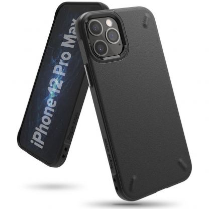 Ringke Onyx Case - силиконов (TPU) калъф за iPhone 12 Pro Max (черен)
