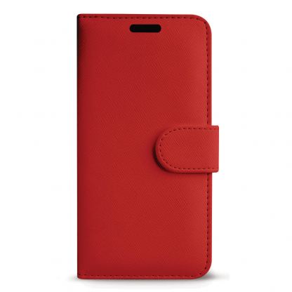 Case FortyFour No.11 Case - кожен калъф с поставка за iPhone 12, iPhone 12 Pro (червен)