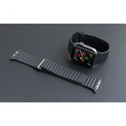 Torrii Leather Loop Band - кожена каишка за Apple Watch 38мм, 40мм (черен)