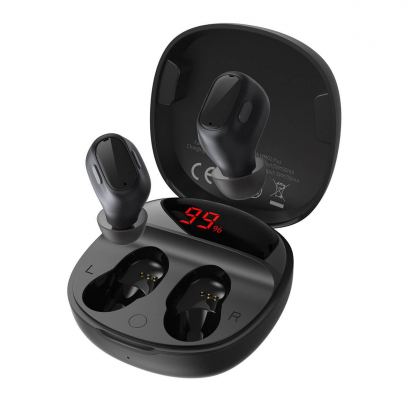 Baseus Encok WM01 Plus TWS In-Ear Bluetooth Earphones - безжични блутут слушалки със зареждащ кейс за мобилни устройства (черен)