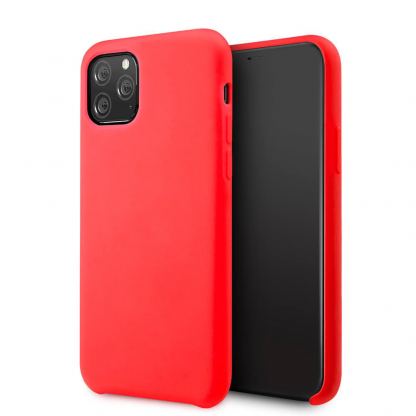 Vennus Silicone Case Lite - силиконов (TPU) калъф за iPhone 12, iPhone 12 Pro (червен)